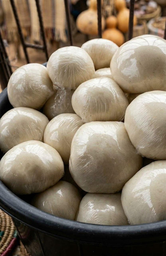 Handmade Nigerian Fufu Swallow (Traditionally Fermented Cassava Fufu)