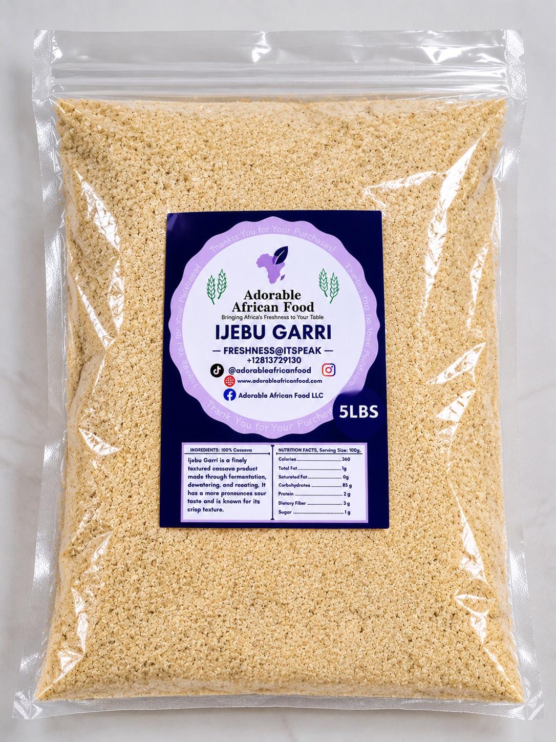 Ijebu Garri – Authentic Nigerian Sour White Garri for Soaking & Eba