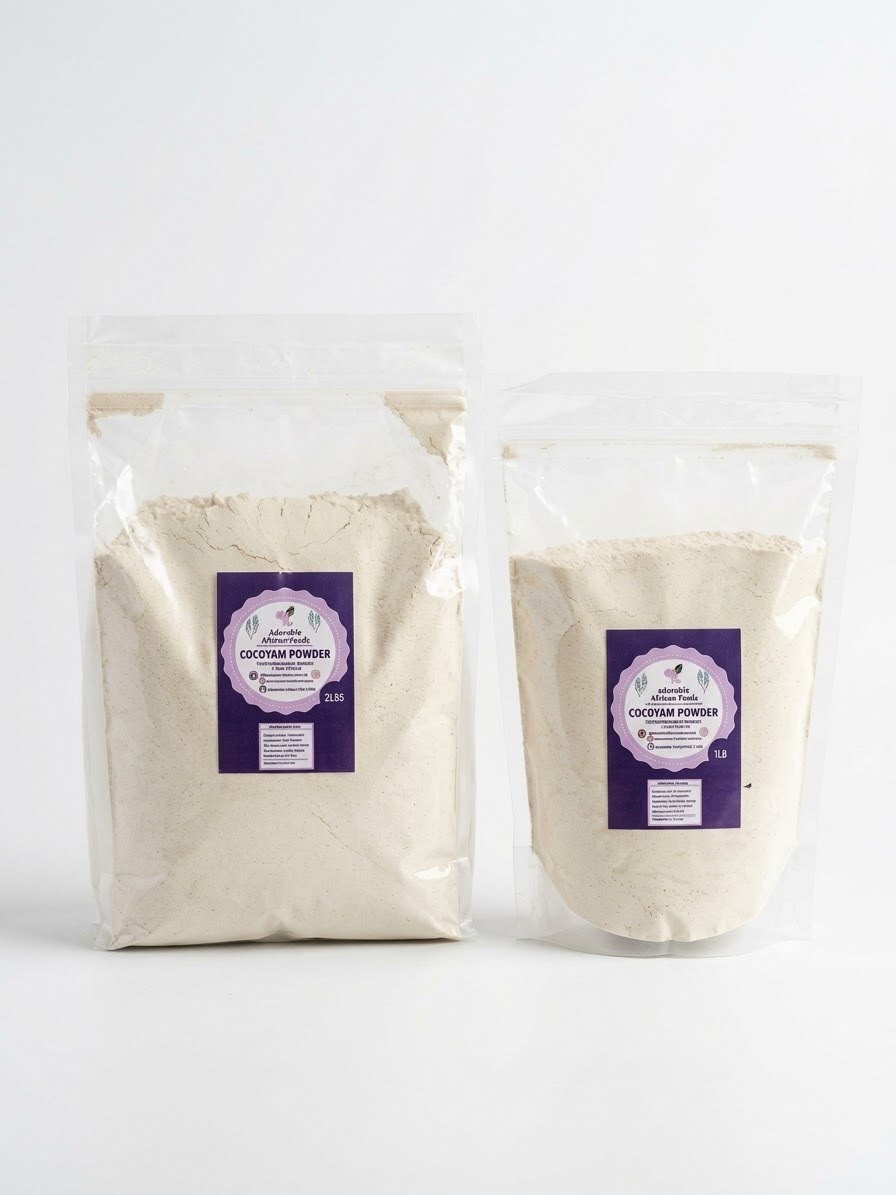Adorable's Cocoyam Powder – Nigerian Cocoyam Soup Thickener for Oha, Ofe Owerri & Bitterleaf Soup