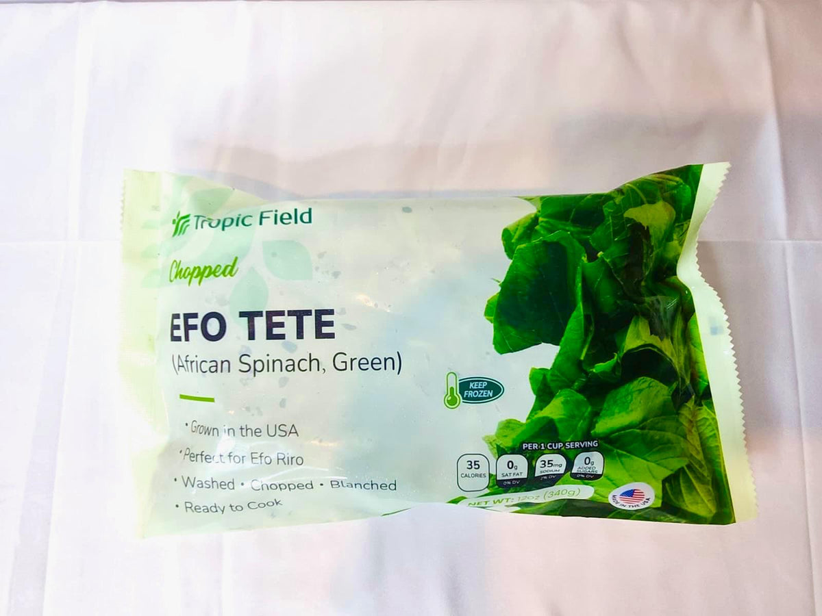 Frozen Chopped Efo Tete (African Spinach)
