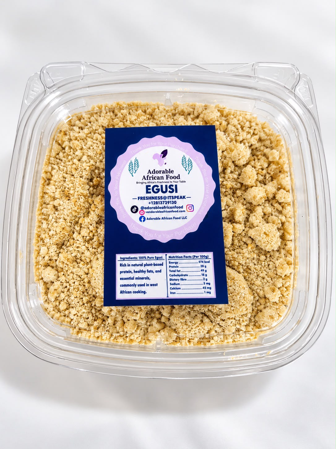 Blended Hand-Peeled Egusi – Ground Nigerian Melon Seeds Delivered To Your Doorstep