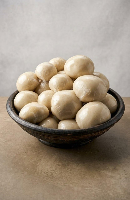 Handmade Nigerian Fufu Swallow (Traditionally Fermented Cassava Fufu)
