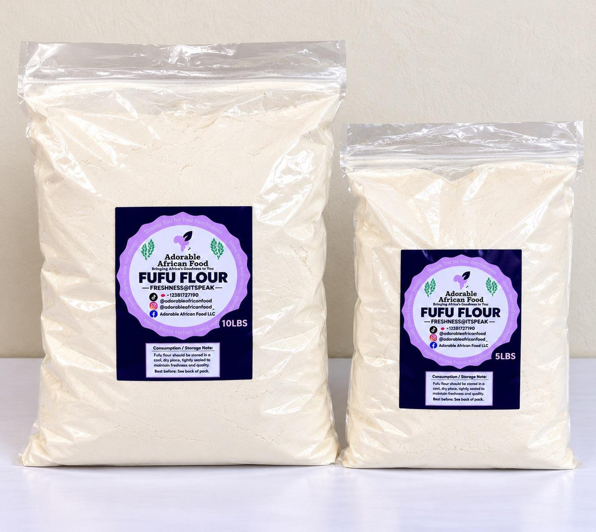 Adorable's Fufu Flour – Nigerian Cassava Fufu Flour for Traditional African Swallow