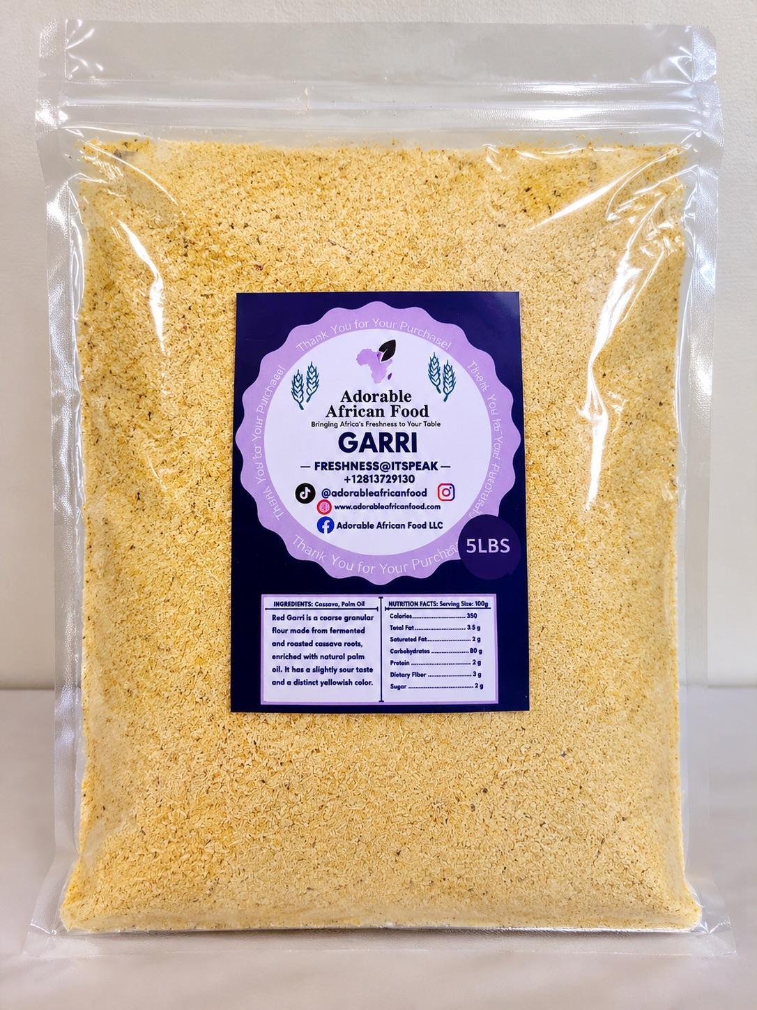 Yellow/Delta Garri – Authentic Nigerian Yellow Cassava Garri with Palm Oil for Eba & Soaking