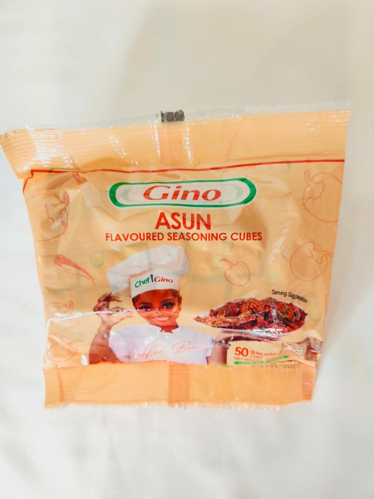 Gino Asun Seasoning Cubes Pack of 100 – Nigerian Spicy Goat Meat Seasoning for Asun, Grilled Meat & Peppered Meat