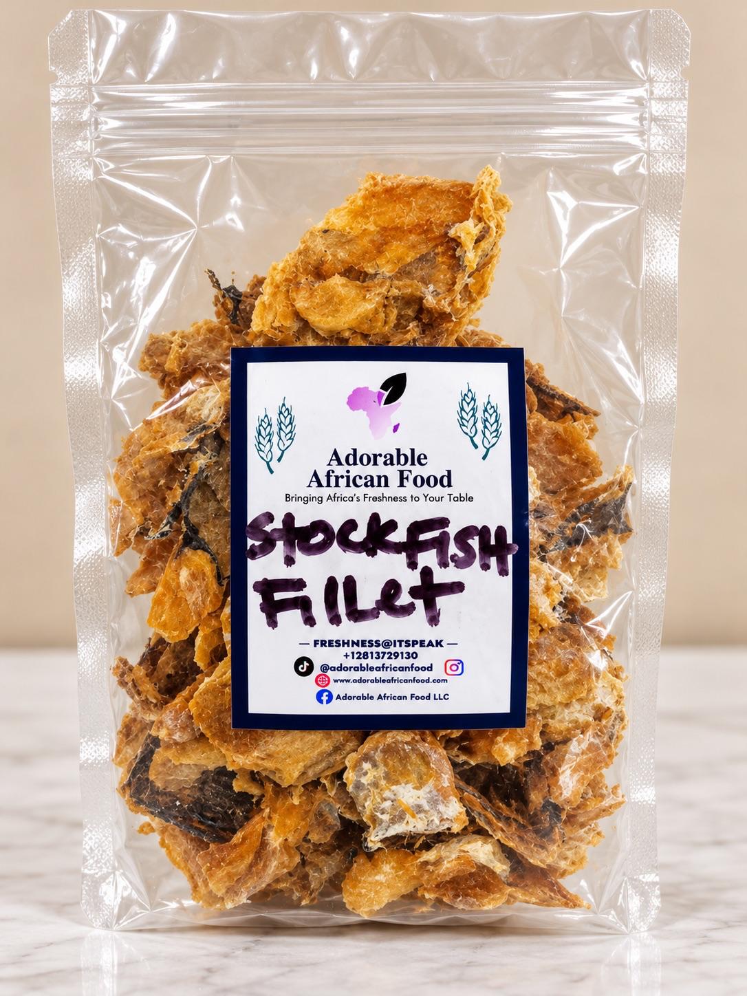 Stockfish Fillet –  Dried Stockfish Boneless Fillets (450g Pack)