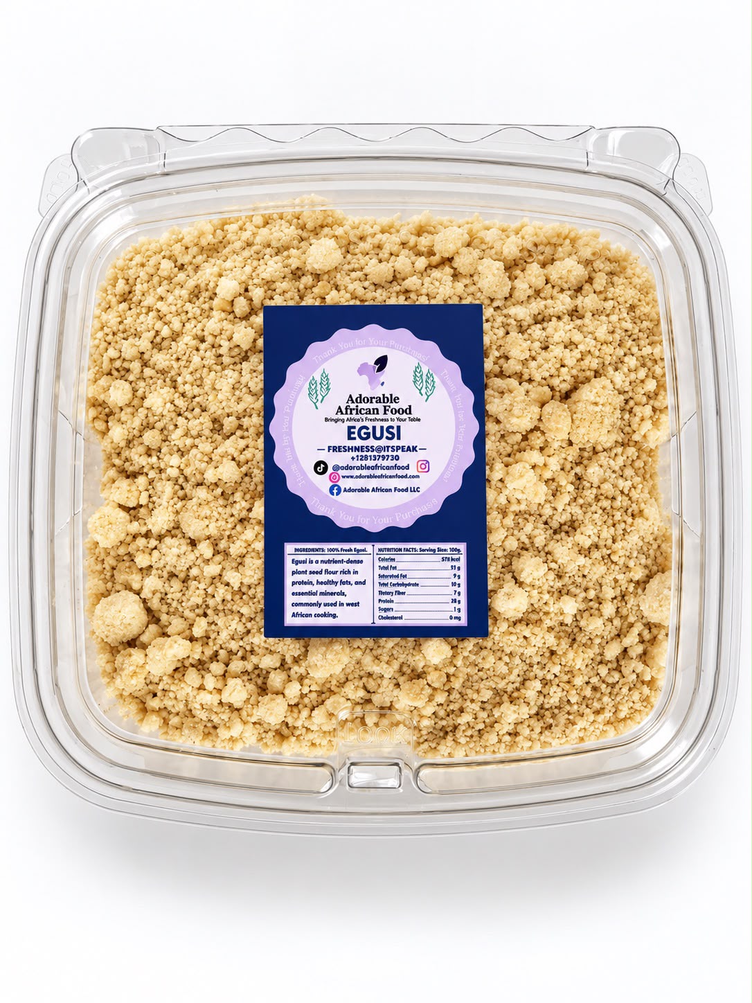 Blended Hand-Peeled Egusi – Ground Nigerian Melon Seeds Delivered To Your Doorstep