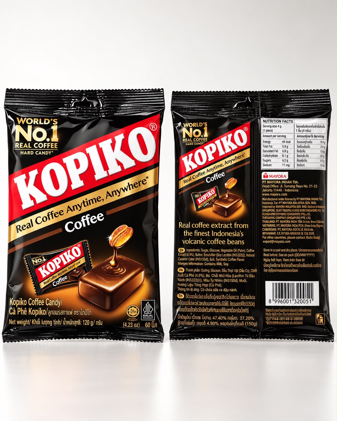 Original Kopiko Coffee Candy – Rich Coffee-Flavored Hard Candy Made with Real Coffee Extract